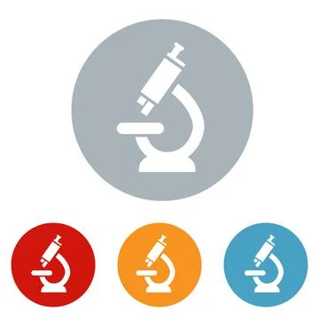 Microscope logo icon vector illustration logo template Isolated. Stock Illustration