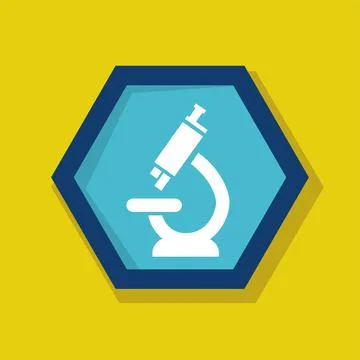 Microscope logo icon vector illustration logo template Isolated. Stock Illustration