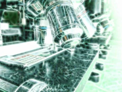 Microscope macro creative. Microscope objective lenses and stage in macro ... Stock Photos