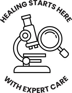 A microscope with a magnifying glass on it Stock Illustration