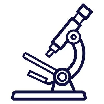 Microscope. Medical icon. Vector illustration isolated on white background. Illustrazione stock