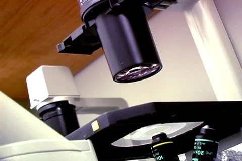 Microscope in a Medical Lab Stock Footage 377764