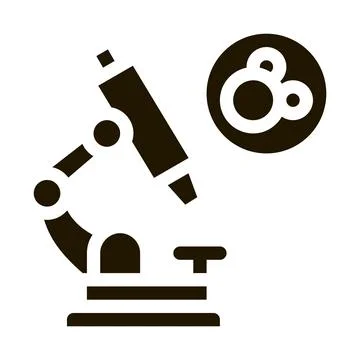 Microscope for medicine icon Vector Glyph Illustration Stock Illustration