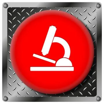 Microscope metallic icon Stock Illustration