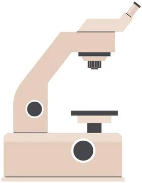Microscope, microbiology magnifying tool for research in lab. Equipment for Stockillustratie