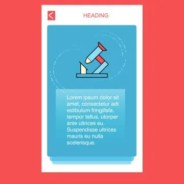 Microscope mobile vertical banner design design. Vector Stock Illustration