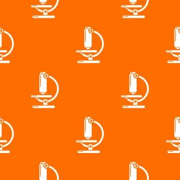 Microscope modern pattern orange 库存插图