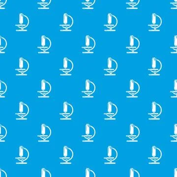 Microscope modern pattern seamless blue Stockillustratie