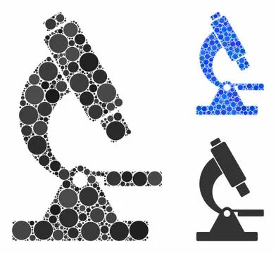 Microscope Mosaic Icon of Circles Stock Illustration