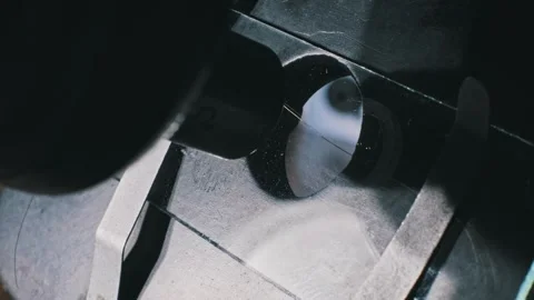 Microscope Objective Lens Examines Hair Sample on Slide Video stock 320118865