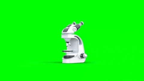Microscope Operating with Rotating Lenses and Knobs Stock Footage 314935178