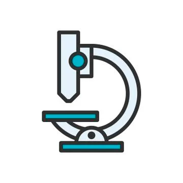 Microscope Outline Icon Stock Illustration