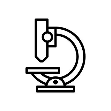Microscope Outline Icon Stock Illustration
