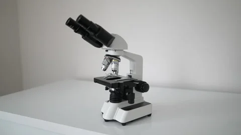Microscope in a pan shot 스톡 동영상 249976697