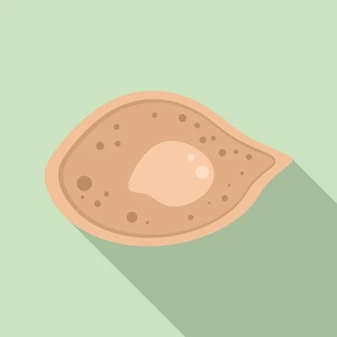 Microscope parasite icon, flat style Stock Illustration
