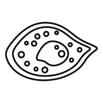 Microscope parasite icon, outline style Stock Illustration