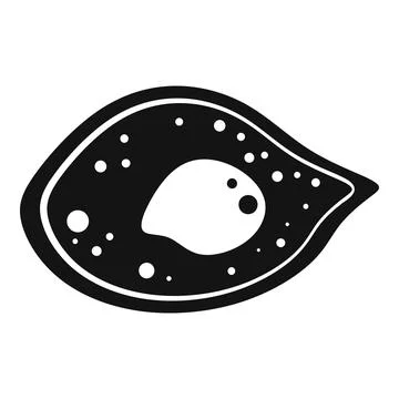 Microscope parasite icon, simple style Stock Illustration