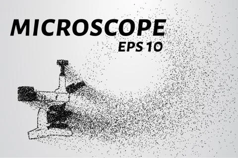The microscope of the particles. The microscope consists of circles and poi.. Stock Illustration