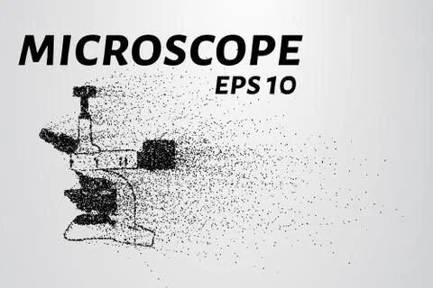 The microscope of the particles. The microscope consists of circles and poi.. Stock Illustration