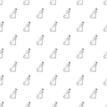 Microscope pattern, cartoon style Stock Illustration