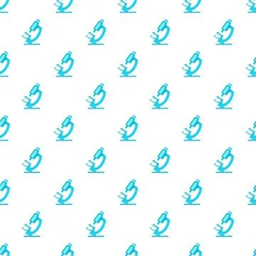 Microscope pattern, cartoon style 库存插图
