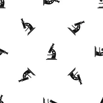Microscope pattern seamless black イラスト素材