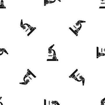 Microscope pattern seamless black Stockillustratie