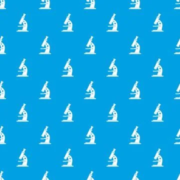 Microscope pattern seamless blue 库存插图