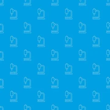 Microscope pattern seamless blue Stock Illustration
