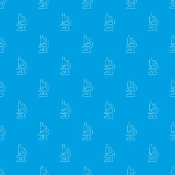Microscope pattern seamless blue イラスト素材