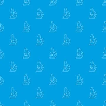 Microscope pattern seamless blue 库存插图