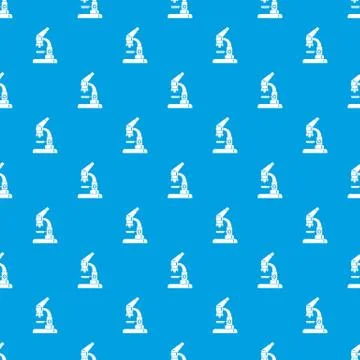 Microscope pattern seamless blue 库存插图