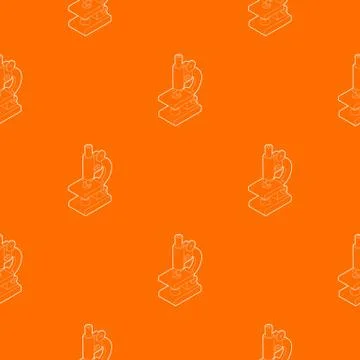 Microscope pattern vector orange イラスト素材