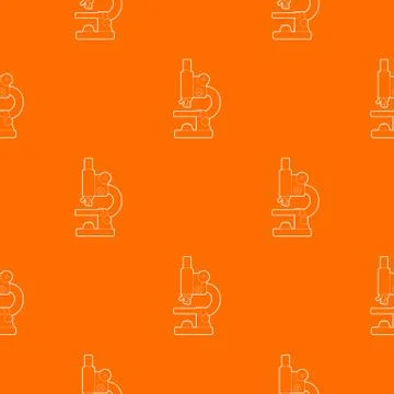 Microscope pattern vector orange Stock Illustration