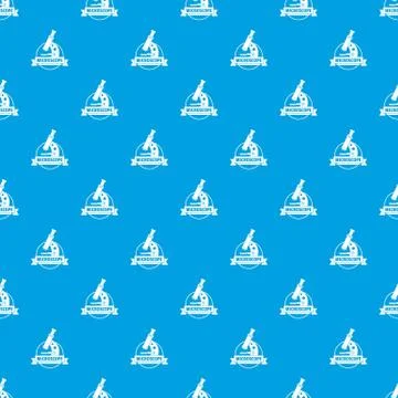 Microscope pattern vector seamless blue Stockillustratie