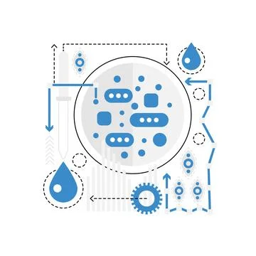 Microscope petri cup Illustrazione stock