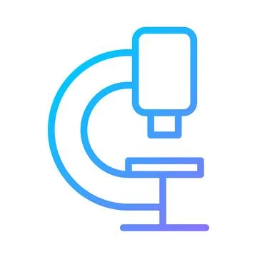 Microscope pixel perfect gradient linear vector icon Illustrazione stock