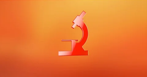 Microscope Red 3d Icon Stock Footage 71730910