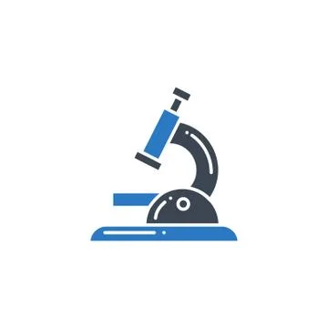Microscope related vector glyph icon. Stock Illustration