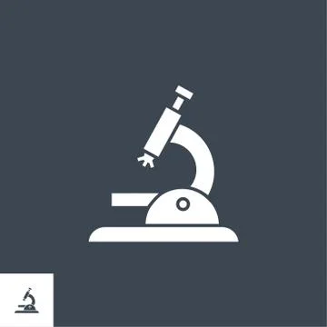 Microscope related vector glyph icon. Stock Illustration