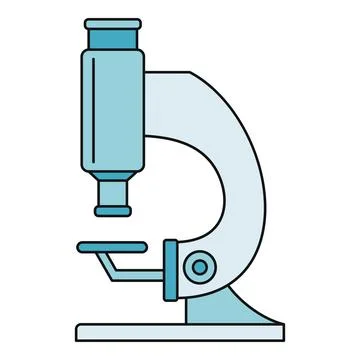 Microscope representing scientific exploration, research, and biology educati Stock Illustration