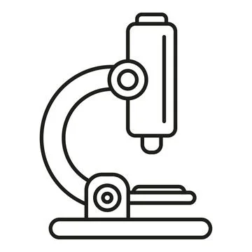 Microscope researching science biology and laboratory experiments Stock Illustration