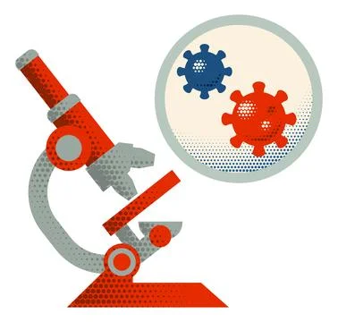 Microscope Retro Vintage Science Icon Illustration Stock Illustration