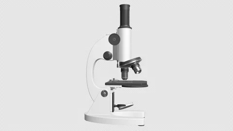 Microscope rotating on alpha channel background Stock-Footage 309660528