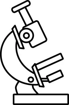 Microscope runs isolated on white background Stock Illustration