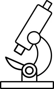 Microscope runs isolated on white background Stock Illustration