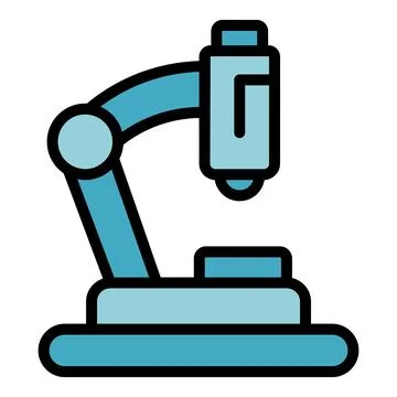Microscope safety icon vector flat Illustrazione stock