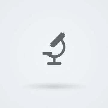 Microscope, science and laboratory icon, mono vector symbol Illustrazione stock