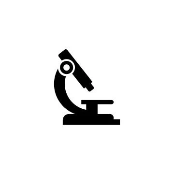 Microscope, Science, Biology Flat Vector Icon Stock Illustration