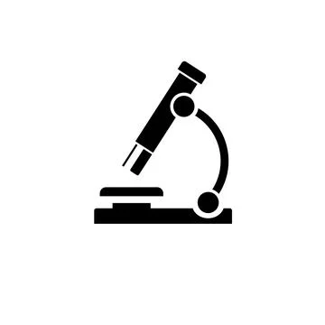 Microscope, Science, Biology Solid Flat Vector Icon Isolated on White Backgro Stockillustratie